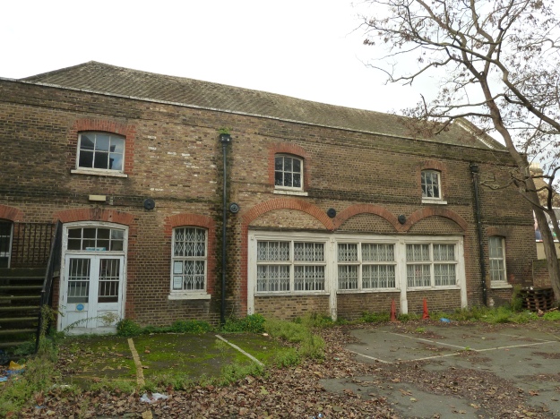 The eastern elevation of the stables block